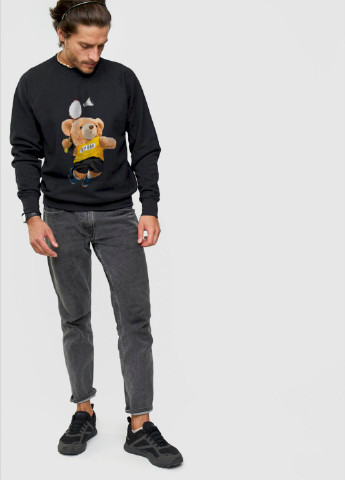 Черный свитшот мужской YAPPI рисунок (251424248)