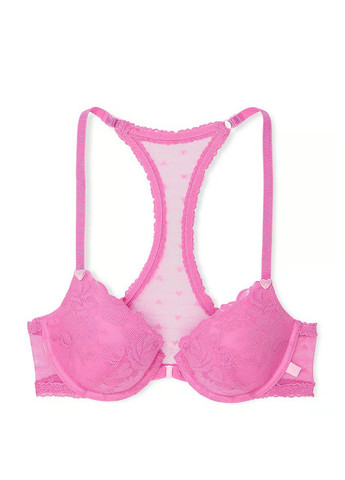 Розовый корбей бюстгальтер Victoria's Secret с косточками полиамид, кружево
