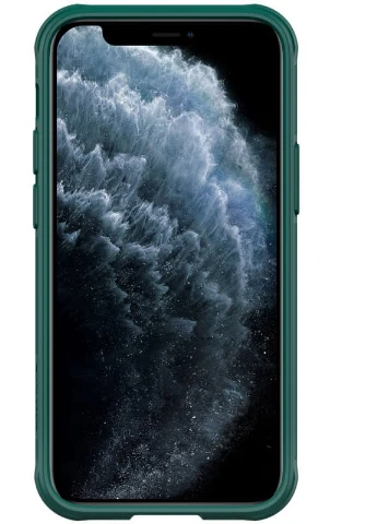 Карбоновая накладка Camshield (шторка на камеру) для Apple iPhone 12 mini (5.4') Зеленый / Dark Green (is_00000038895_1) Nillkin (229727857)