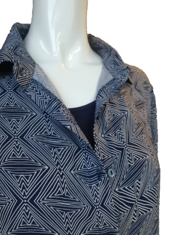 Синяя комплект пижама с халатом синяя l майка + шорты Vienetta