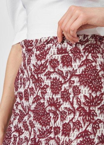 Спідниця,білий в бордові візерунки,Camaïeu Camaieu (255403777)