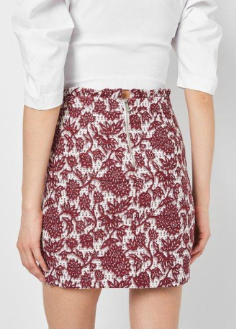 Спідниця,білий в бордові візерунки,Camaïeu Camaieu (255403777)