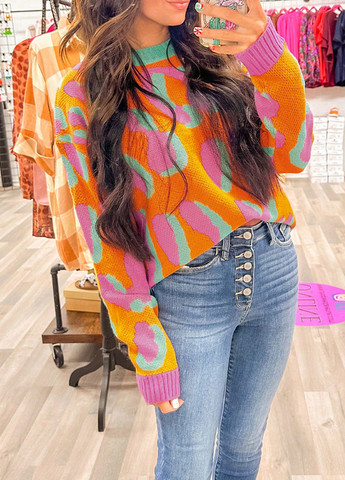 Помаранчевий демісезонний джемпер джемпер SHEIN