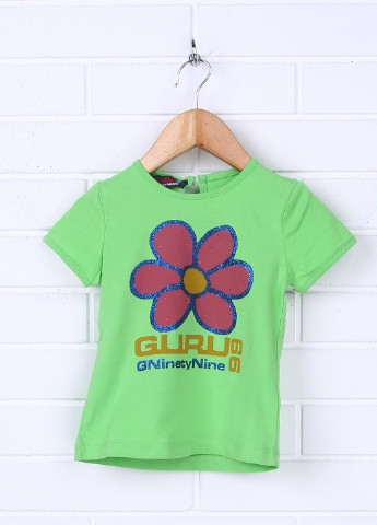 Светло-зеленая летняя футболка Guru