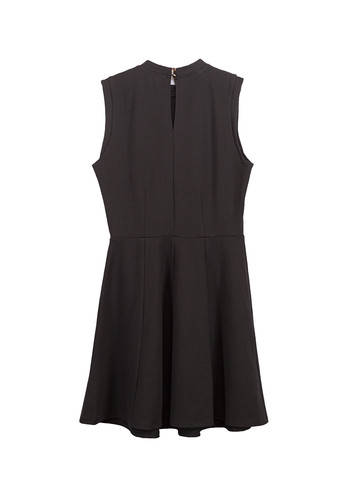 Черное кэжуал платье клеш Oasis однотонное