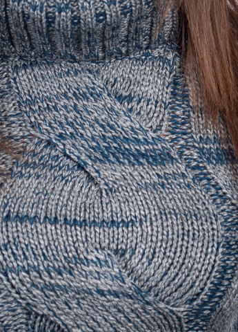 Серо-синий зимний свитер Time of Style