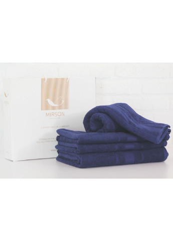 Mirson полотенце набор банных №5076 elite softness kingblue 40х70, 50х90, 70х (2200003975680) синий производство - Украина