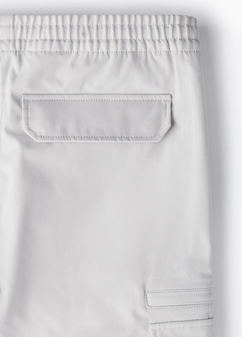 Светло-серые кэжуал демисезонные карго брюки H&M