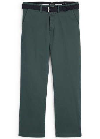 Темно-зеленые кэжуал демисезонные чиносы брюки C&A