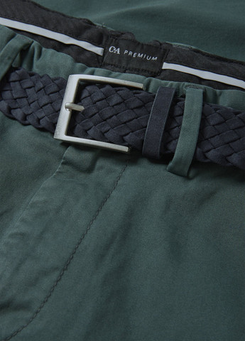 Темно-зеленые кэжуал демисезонные чиносы брюки C&A