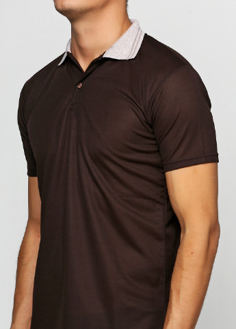 Темно-коричневая футболка-поло для мужчин Chiarotex однотонная