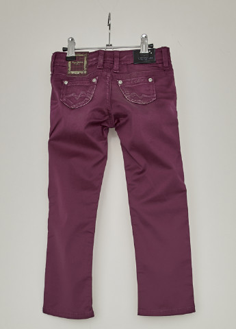Малиновые джинсовые демисезонные зауженные брюки Pepe Jeans