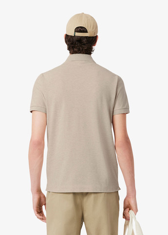 Бежевая футболка-поло для мужчин Lacoste меланжевая