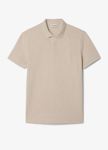 Бежевая футболка-поло для мужчин Lacoste меланжевая