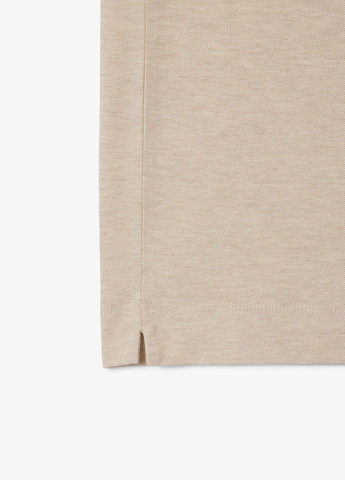 Бежевая футболка-поло для мужчин Lacoste меланжевая