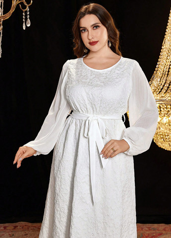 Білий кежуал сукня а-силует SHEIN однотонна