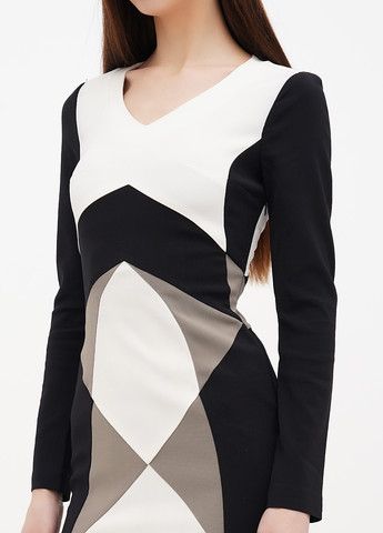 Комбінована кежуал сукня силуетна Sassofono колор блок