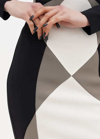 Комбінована кежуал сукня силуетна Sassofono колор блок