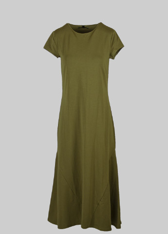 Оливковое (хаки) кэжуал платье Our Heritage однотонное