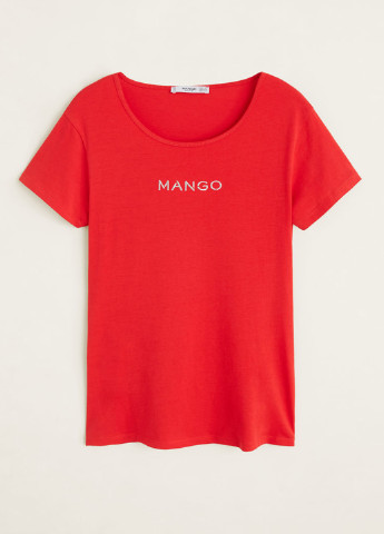 Красная летняя футболка Mango