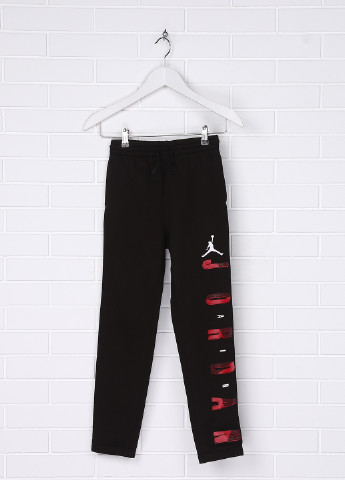 Черные кэжуал демисезонные брюки прямые Jordan