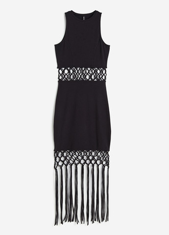 Черное коктейльное платье платье-майка H&M однотонное