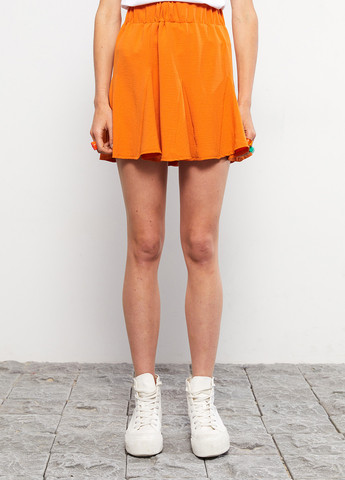 Оранжевая кэжуал однотонная юбка LC Waikiki клешированная