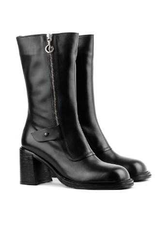 Черные женские ботинки на молнии с молнией