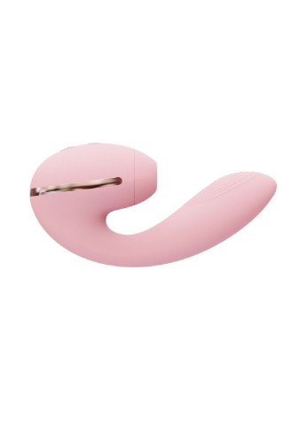 Вакуумний вібратор Kistoy Tina Mini Pink, вагінально-кліторальний KissToy (252202447)