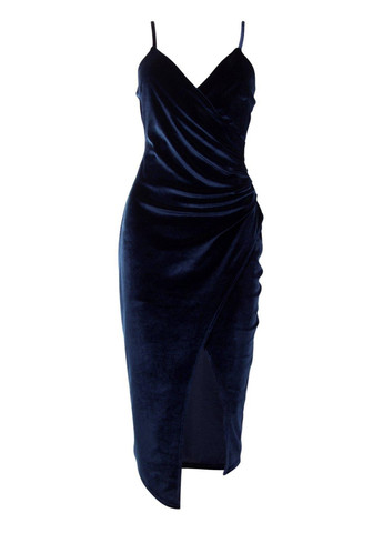Темно-синя кежуал сукня Boohoo однотонна
