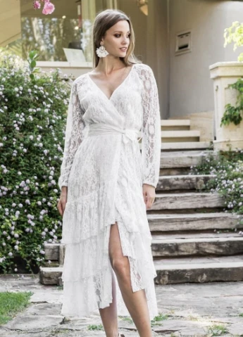 Білий пляжна сукня а-силует COTTON однотонна