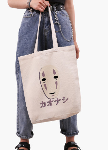 Эко сумка шоппер белая Безликий Бог Каонаси Унесённые призраками (Spirited Away) (9227-2646-WTD-1) экосумка шопер 41*39*8 см MobiPrint (215977547)