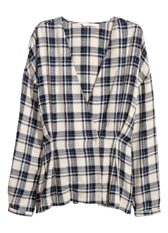 Світло-бежева демісезонна блуза на запах H&M