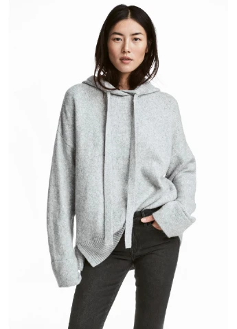 Серый зимний свитер H&M