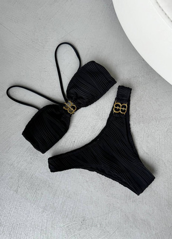 Черный летний раздельный купальник (лиф, трусики) раздельный NOVA VEGA