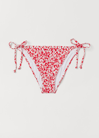Красные купальные трусики-плавки с цветочным принтом H&M