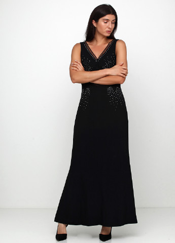 Черное вечернее платье с открытыми плечами Arabella Ramsay фактурное