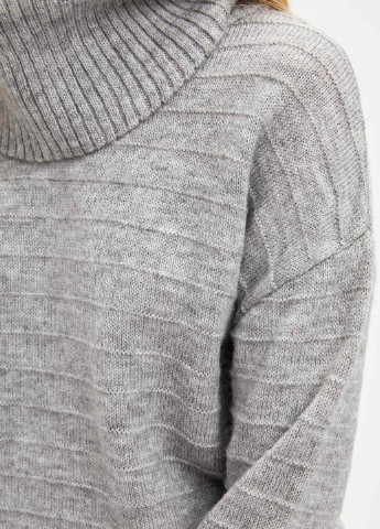 Серый демисезонный свитер DeFacto