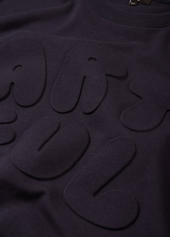 Темно-синій світшот C&A напис без декору (322945577)