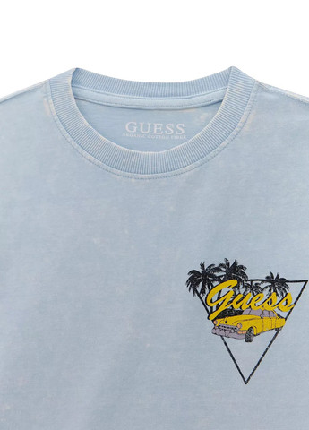 Синяя демисезонная футболка Guess