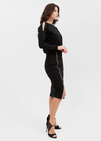 Чорна кежуал сукня футляр ST-Seventeen однотонна