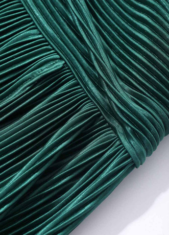 Изумрудное праздничный, кэжуал платье клеш SHEIN однотонное