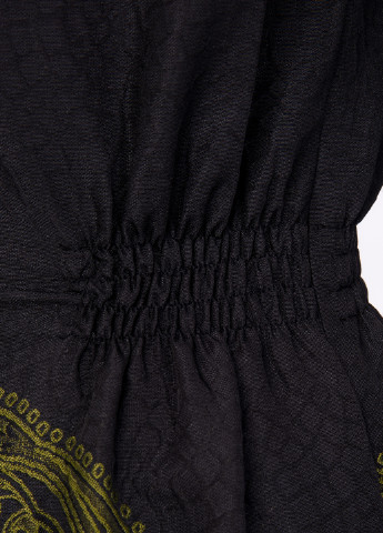 Черное кэжуал платье клеш Iren Klairie с цветочным принтом