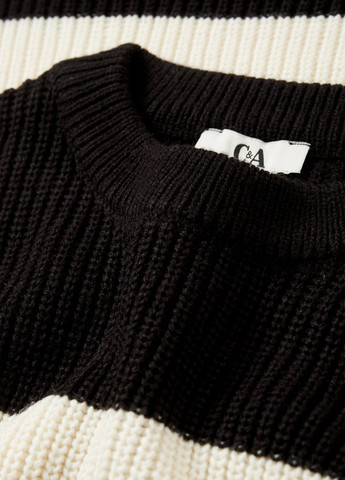 Черно-белый демисезонный свитер джемпер C&A