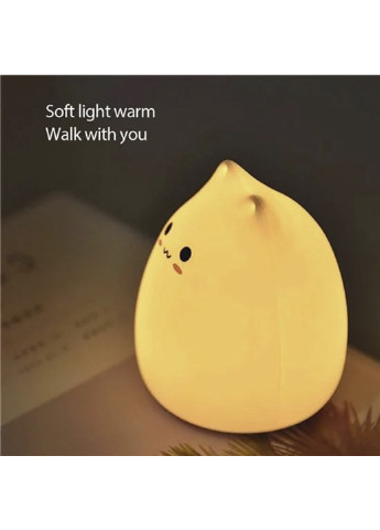 Детский ночник Little Cat Silicone Light силиконовый светильник в виде милого котика 7 RGB цветов Solar (251117384)
