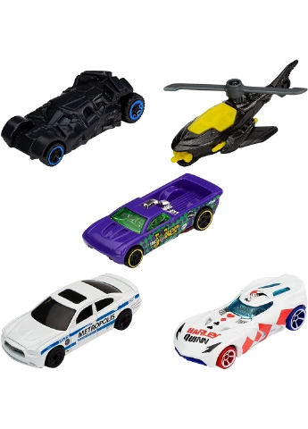 Колекційний набір машинок з 5 шт. Hot Wheels Batman Бетмен (GWW94) Mattel (255665103)