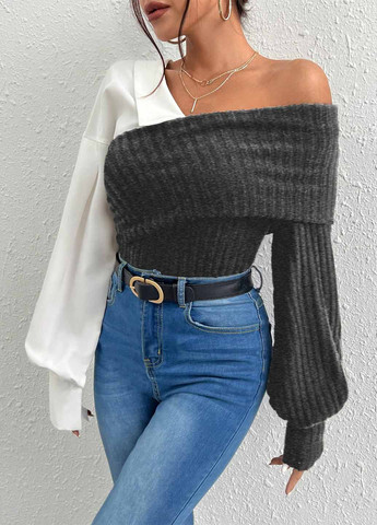 Темно-серый демисезонный свитер SHEIN