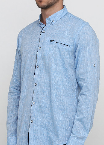 Голубой кэжуал рубашка меланж Recodar