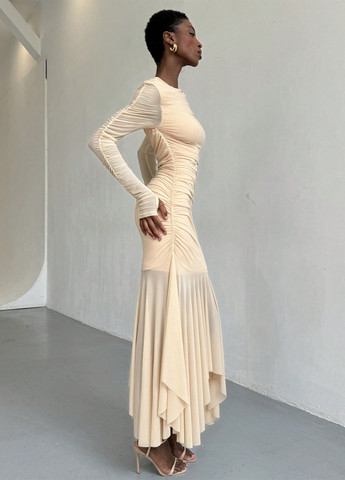 Кремова кежуал сукня силуетна SHEIN однотонна