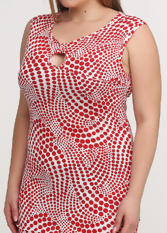 Красное кэжуал платье футляр Senti с абстрактным узором